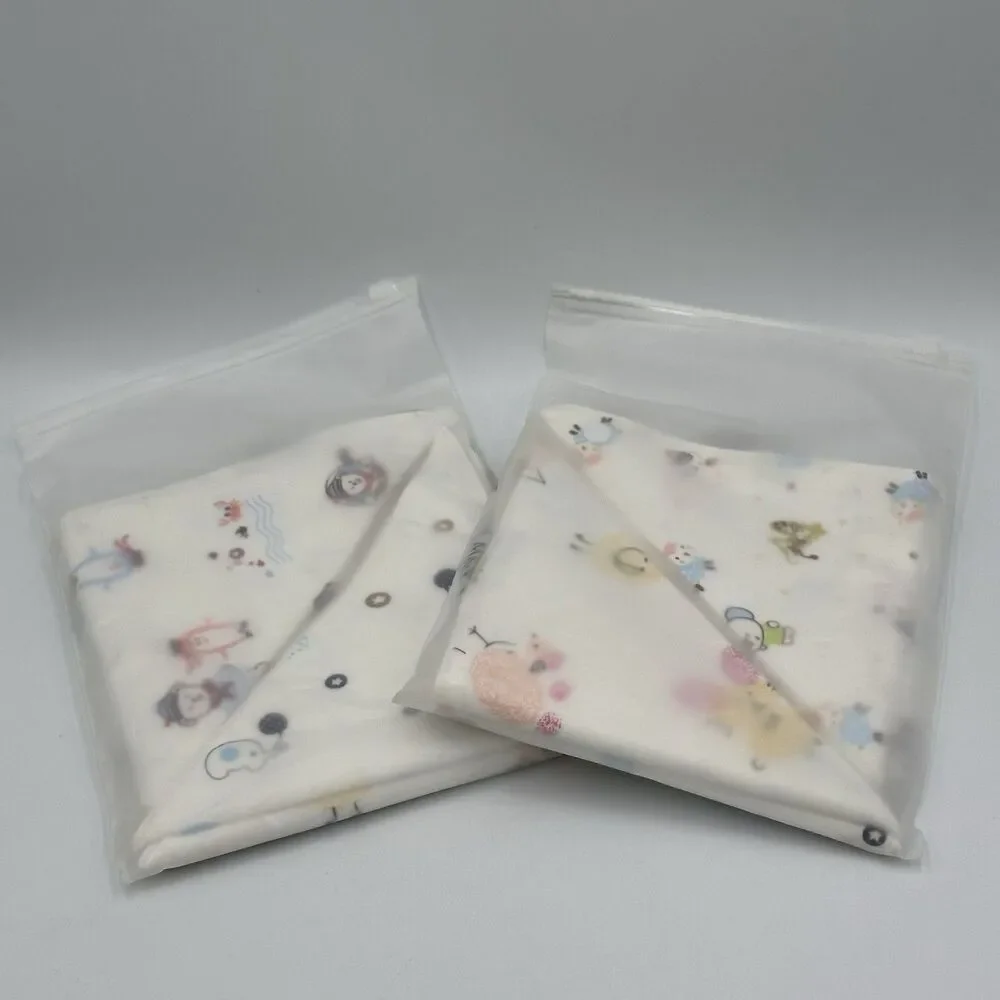 M&Y Organic Bandana Bibs 2 Packs Of Four Soft, Double-Sided, Adjustable Snap